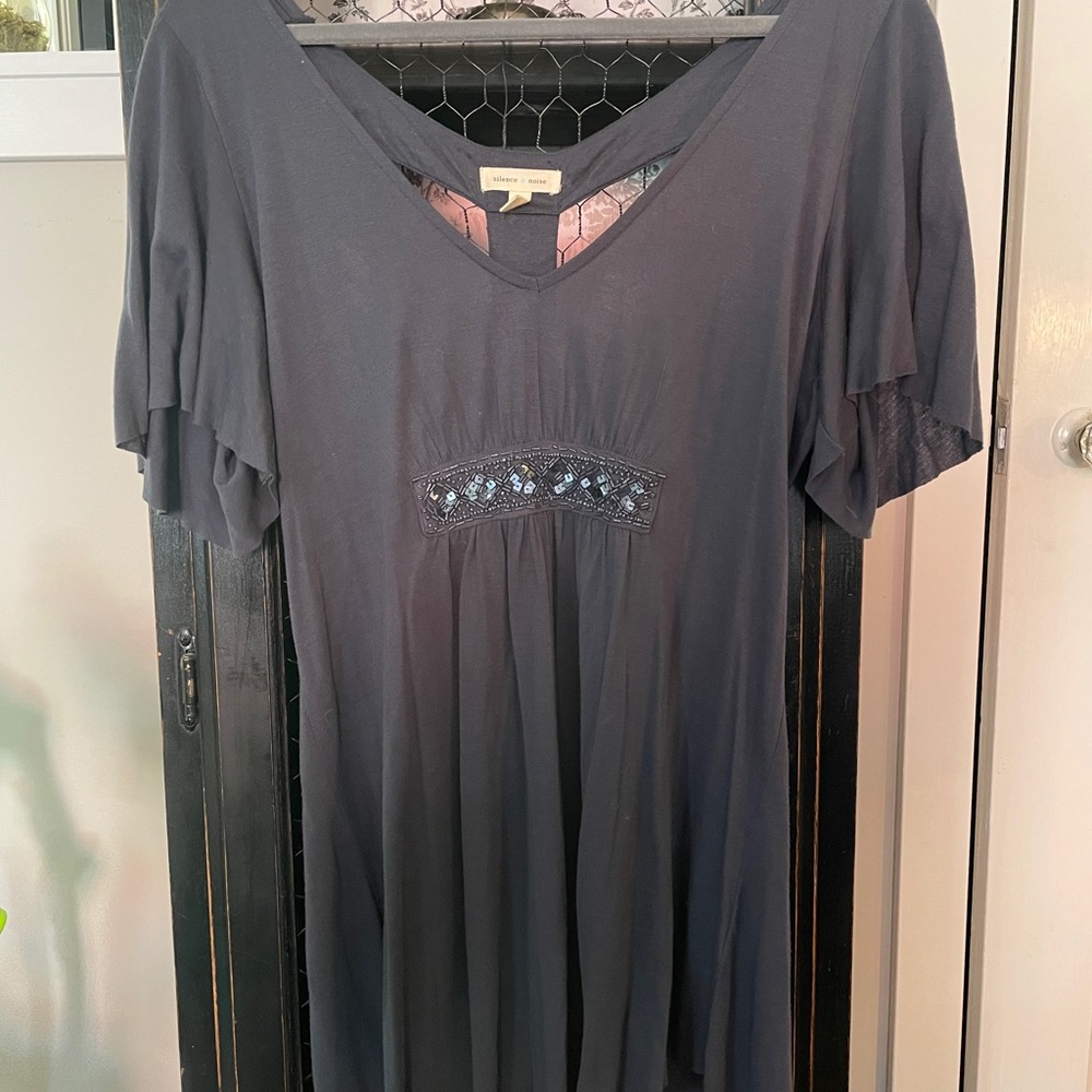 🧡Dark blue Silence and noise tunic top🧡
